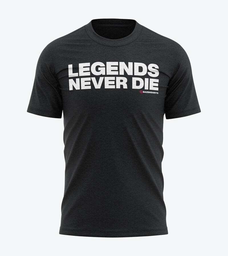 legends never die tshirt zwart